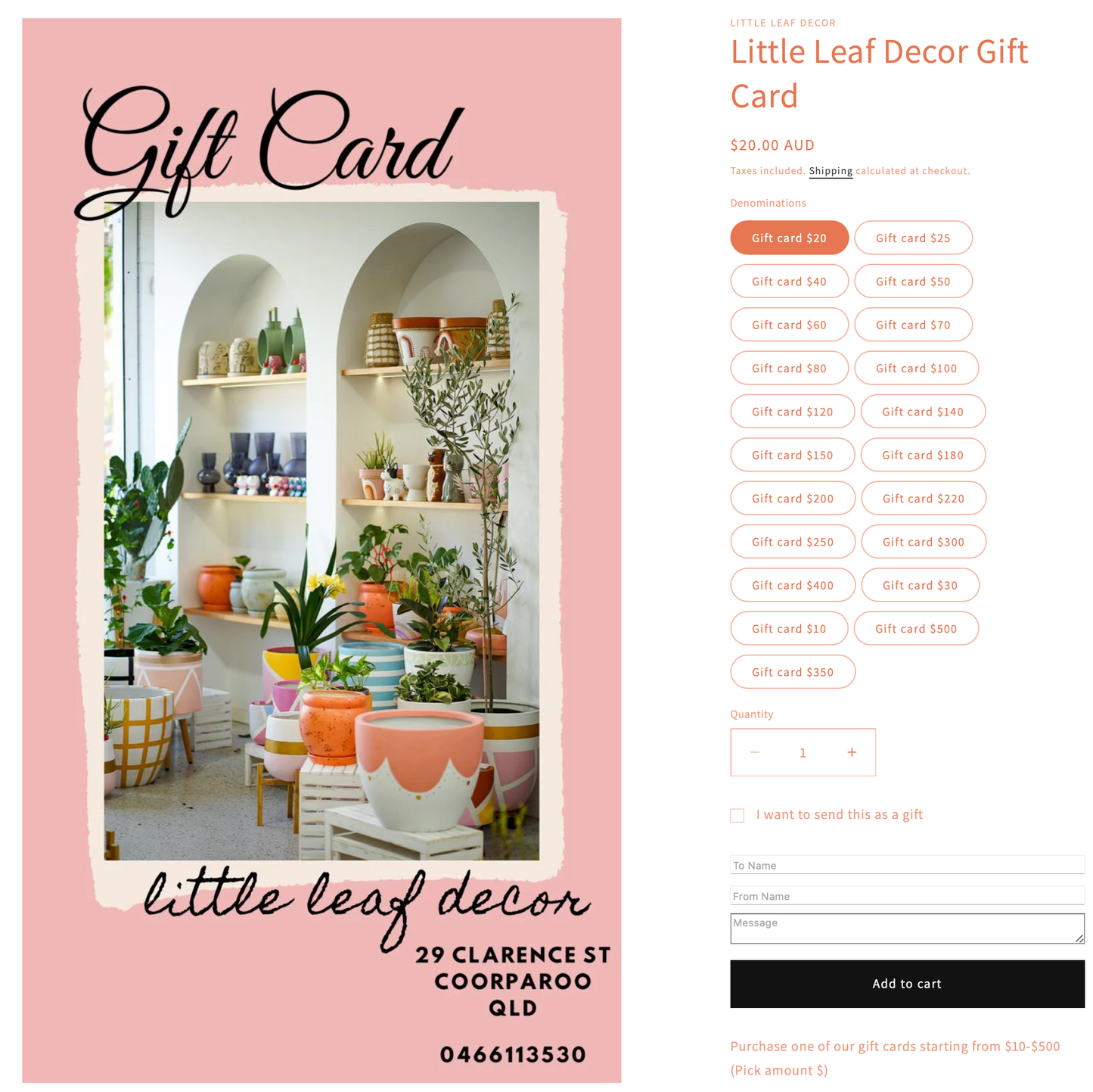 Little Leaf Decor Gift Card